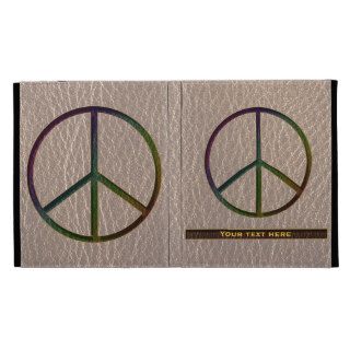 Leather Look Peace Colour Soft iPad Folio Cover