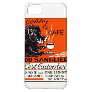 Antique Belgium Boar Coffee Matchbox Label iPhone 5C Cases