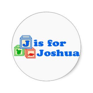 Baby Blocks Joshua Round Stickers