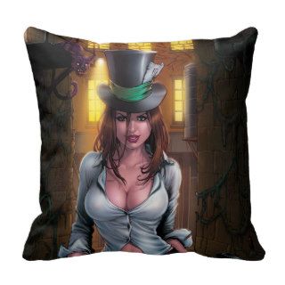 Madness of Wonderland #1   Female Mad Hatter Pillows