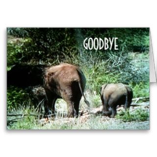 "GOODBYE IN MANY LANGUAGES" GOOD LUCK TO U GREETING CARDS