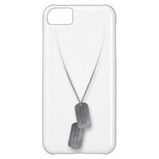 For a patriotic American soldier Dog tags Case For iPhone 5C