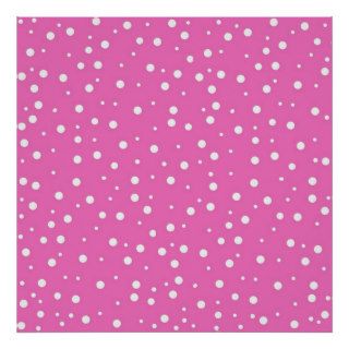 Pink Polka Dots  Background Posters