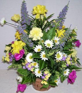 16" Mixed Wildflower Arrangement   Artificial Mixed Flower Arrangements
