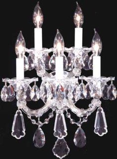 Maria Theresa Royal Five Light Crystal Wall Sconce by James R. Moder   Wall Lamps  
