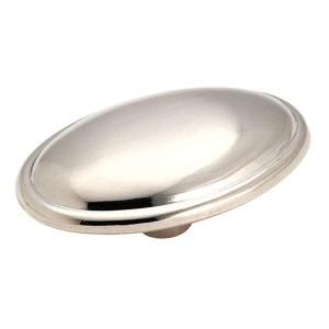 Amerock 1 11/16 in. Brushed Chrome Oval Cabinet Knob 14408SCH
