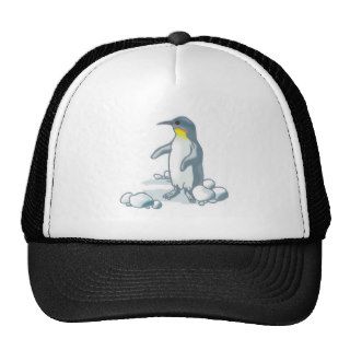 cute penguin in the snow mesh hats