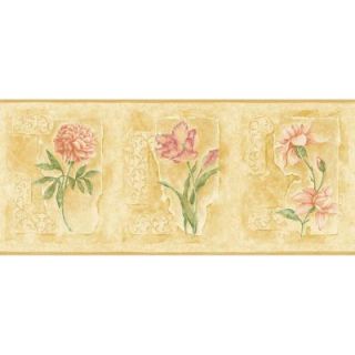 The Wallpaper Company 9.2 in. x 15 ft. Bright Asian Floral Border WC1280316