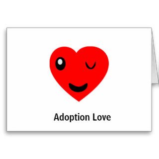 Adoption Love wink Cards