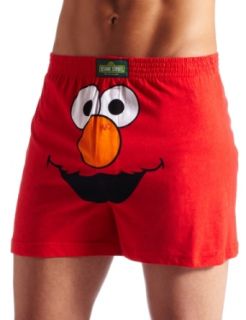 MJC International Men's Big Face Elmo Boxer Brief, Red, X Large at  Mens Clothing store