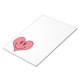 Cute Smiling Heart, Valentine's Love Sweetheart Notepad