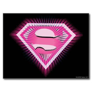 Supergirl Pink Logo Postcards