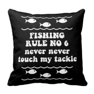 funny fishing rules pillows