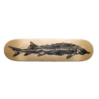 White Sturgeon Gyotaku SkateBoard