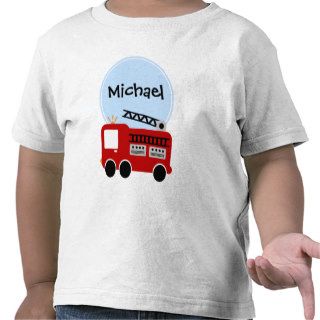 Personalized Fire Truck Boy Tshirts