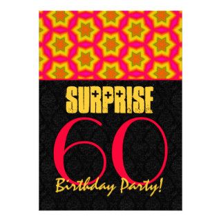 SURPRISE 60th Birthday Party Festive Colors Cards