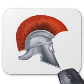 Ancient Greek Warrior Helmet Mouse Pads