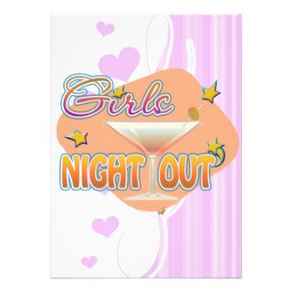 girls night out, last night out bachelorette party invites
