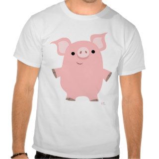 Pig standing up T shirt (design on front)