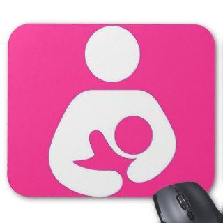 breastfeeding / Nursing Symbol Strawberry Mouse Pad