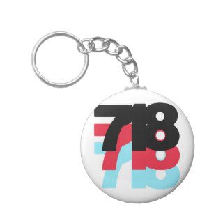 718 Area Code Key Chains