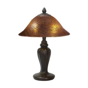 Dale Tiffany Amber 18 in. Antique Bronze Table Lamp DISCONTINUED STT11095