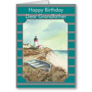 A Happy Birthday Grandfather Card Lighthouse