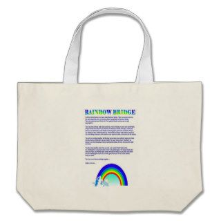 Rainbow Bridge Pet Memorial Poem Tote Bag