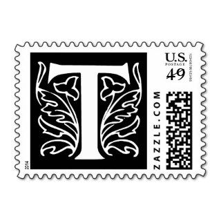 Fancy Letter T Postage Stamp