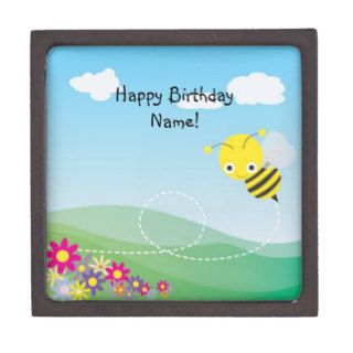 Bee Happy Birthday 3" Gift Box   Custom Premium Gift Box