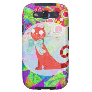 Pretty Kitty Crazy Cat Lady Gifts Vibrant Colorful Galaxy S3 Covers