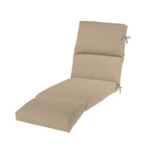 Home Decorators Collection Heather Beige Sunbrella Outdoor Chaise Lounge Cushion 1573610810
