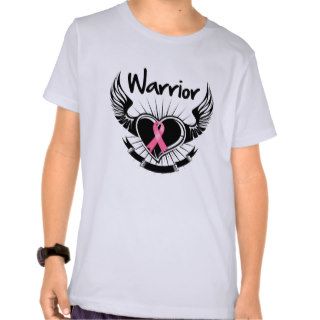 Breast Cancer Warrior Fighter Wings Tees