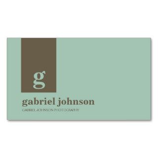 Simply Modern Business Card   Blue/Brown