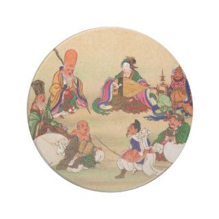 Shichifukujin ~ The Seven Lucky Japanese Gods Drink Coasters