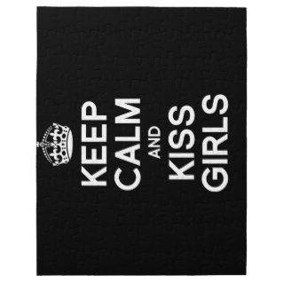 KEEP CALM AND KISS GIRLS PUZZLES