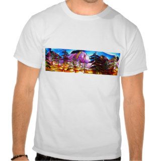 stained glass mountains tee shirt