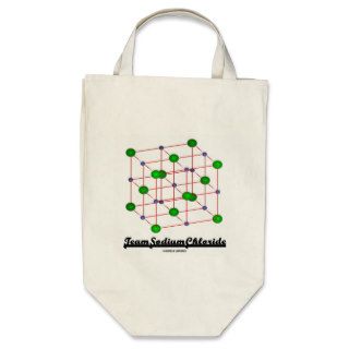 Team Sodium Chloride (Crystal Lattice Structure) Tote Bags
