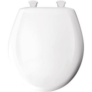 Church Slow Close STA TITE Round Closed Front Toilet Seat in Cotton White 300SLOWT 390