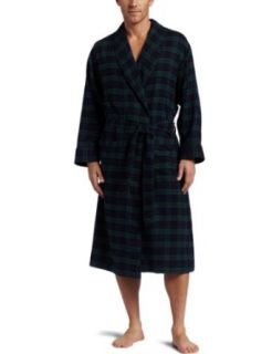 Nautica Mens Blackwatch Plaid Robe, Ponderosa Pine, L/XL Clothing
