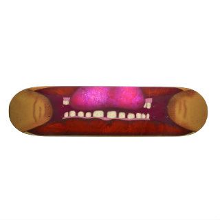Stick out tongue skateboard decks