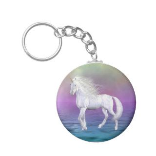 Unicorn White Beauty Key Chains