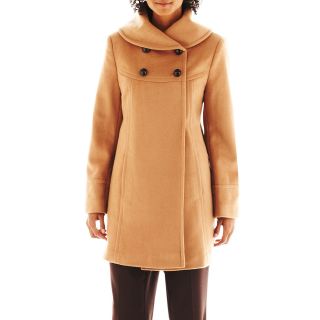 COLLEZIONE Faux Angora and Wool Blend Coat, Womens