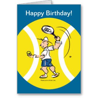 Greeting card for tennis players
