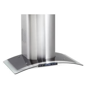 Danby Silhouette Select 30 in. Range Hood in Stainless Steel with Curved Glass Trim DWRH303GSST