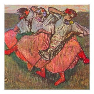 3 Russian Dancers by Degas, Vintage Impressionism Announcements