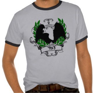 TEA"D Bald Eagle Swirly Shield T Shirts