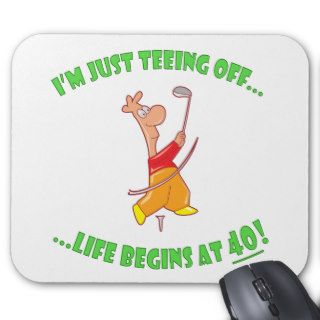 Funny Golfing 40th Birthday Gifts Mousepad