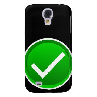 Green Check Mark Symbol Samsung Galaxy S4 Cases