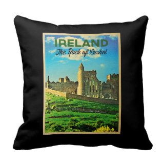 Vintage Ireland Rock Of Cashel Pillow